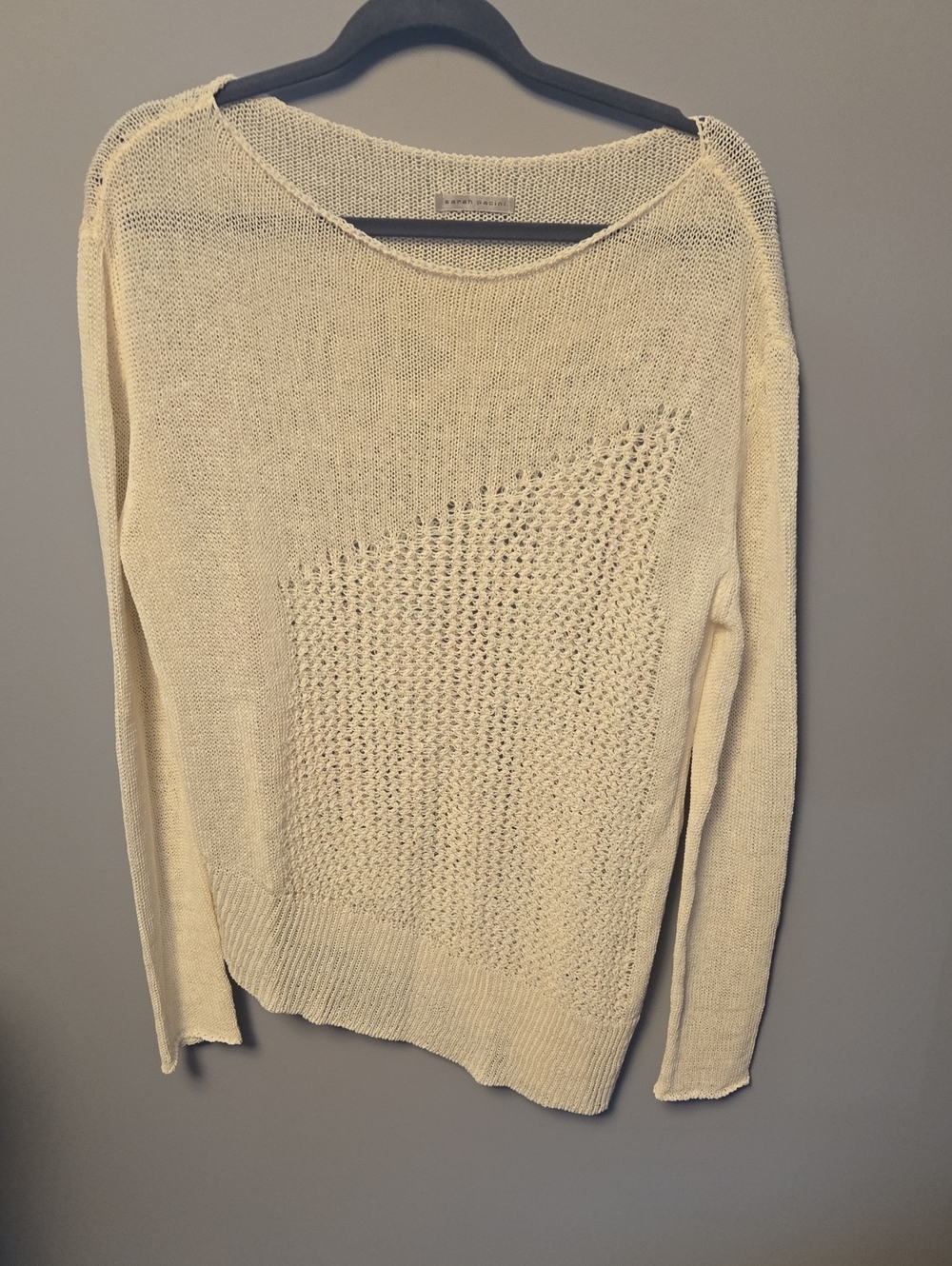 Sarah Pacini Knit Top Cream No Size